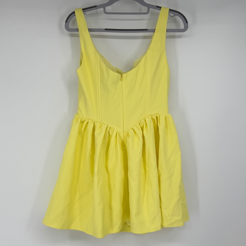 Heiress Beverly Hills Yellow Corset Mini Dress Size M NWT Sleeveless V-Neck